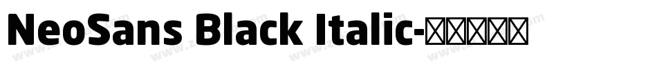 NeoSans Black Italic字体转换